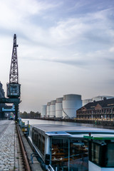 Old cranes, docks, warehouses and industrial buildings at the Berlin inland port - 7