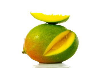fresh mango fruit isolated on white background