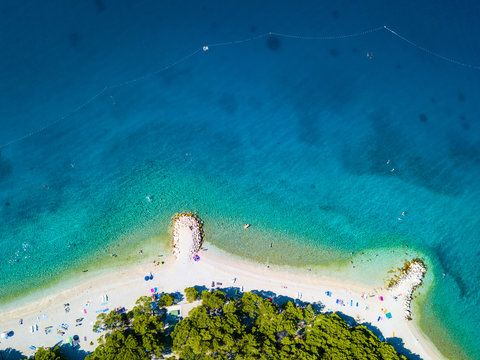 Luftaufnahme Strand, Adria, Dalmatien, Kroatien