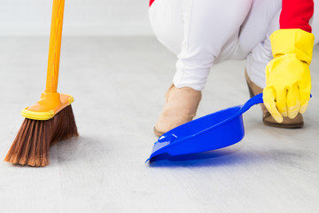 sweep and pick up, chores and household cleaning