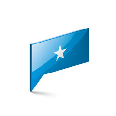 Somalia flag, vector illustration on a white background