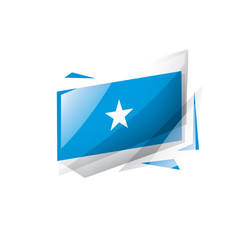 Somalia flag, vector illustration on a white background