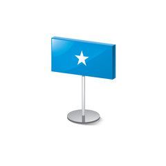 Somalia flag, vector illustration on a white background