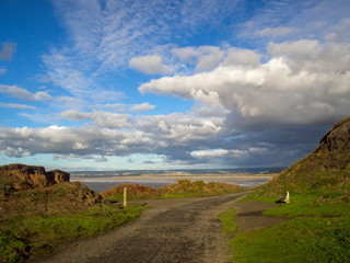 spectacular clouds over Westward Ho! from the coast path