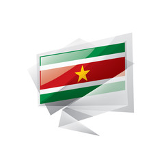 Suriname flag, vector illustration on a white background