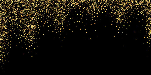 Gold confetti luxury sparkling confetti. Scattered