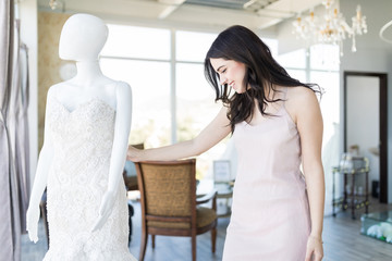 Naklejka premium Choosing The Right Dress For Marriage Ceremony