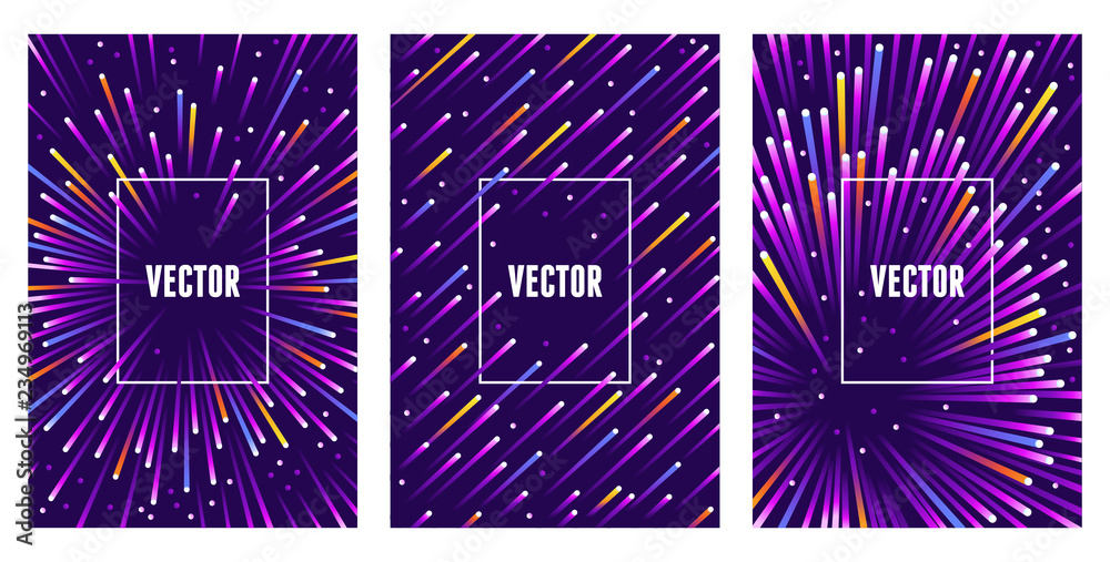 Poster Vector set of abstract backgrounds with copy space for text