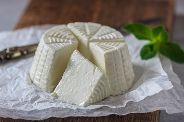 Homemade Fresh Feta Cheese.