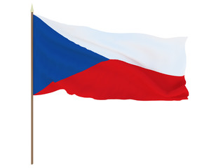 Fototapeta na wymiar National Flag Czech Republic. Background for editors and designers. National holiday