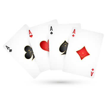 Playing cards aces