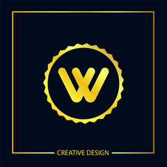 Initial Letter W Logo Template Vector Design