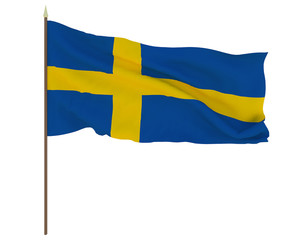 National Flag of Sweden,. Background for editors and designers. National holiday