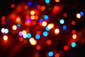 Christmas lights background. Colorful lights