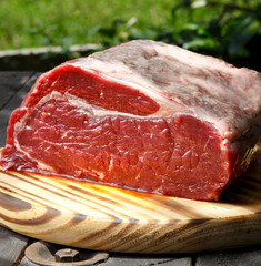 fresh raw striploin steak