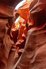 Complex yellow & orange sandstone formation slot in lower antelope, Arizona