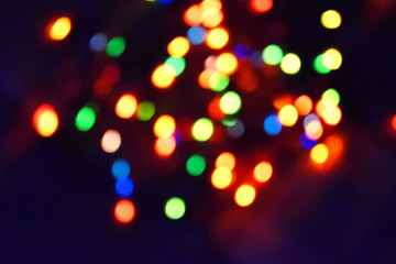 Colorful lights bokeh background, Chrismas