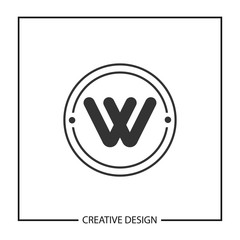 Initial Letter W Logo Template Vector Design
