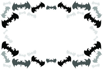 Bat silhouette, vector illustration isolated on white background