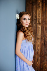 Fototapeta premium Beautiful pregnant young woman.