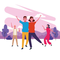 Obraz premium dancing couple avatar