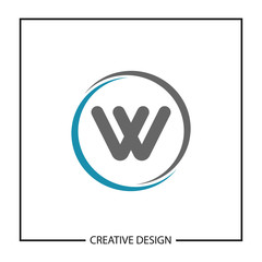 Initial Letter W Logo Template Vector Design