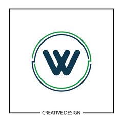 Obraz premium Initial Letter W Logo Template Vector Design