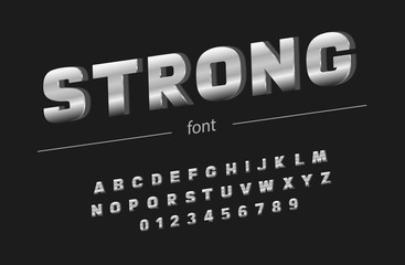 Trendy bold font. Vector illustration