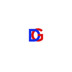 Letter DG Red and Blue