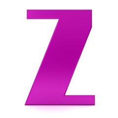 letter Z 3d sign pink