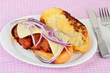 Mozzarella Meatball Sandwich