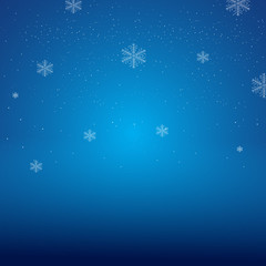 Snowfall Christmas. Snow on New Year's Eve. Festive card. Beautiful Christmas, New Year card. Vector illustration with transparency and mesh.