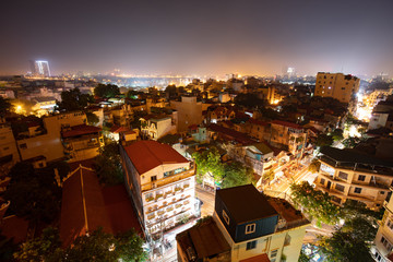 Naklejka premium Hanoi Night View