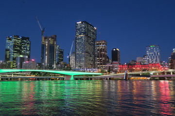 Brisbane Skyline bei Nacht
