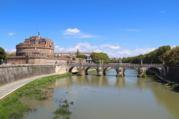 Castel Sant Angelo in a summer day in Rome, Italy
