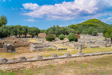 The Leonidaion was a large guest house for distinguished visitors of the Olympic Games in the archaeological site of Olympia in Greece