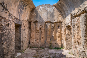 The interior of a  temporary residence of the emperor Nero during the Roman Period in the...