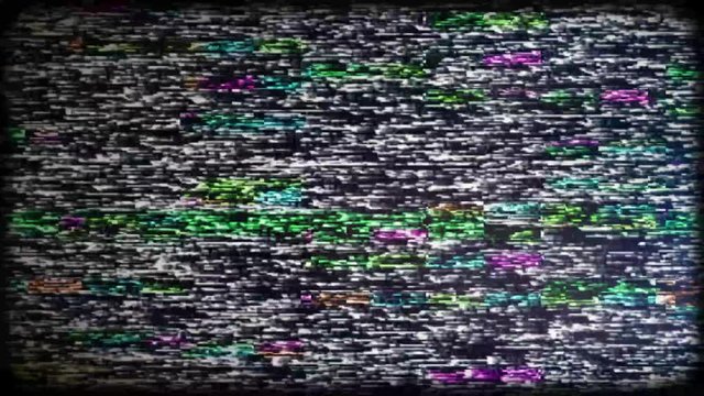 Tv screen with static noise. Bad signal on vintage technology. Background pattern of television with broken transmission.
