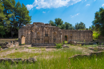 A temporary residence of the emperor Nero during the Roman Period in the archaeological site of Olympia in Greece