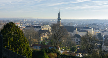 Fototapeta premium Baden near Vienna on a sunny Christmas day. 