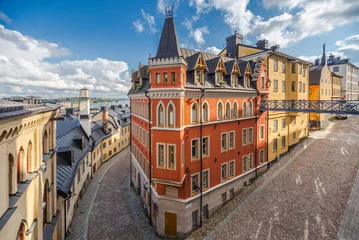 Foto auf Glas Sommer in Stockholm Södermalm © Michael