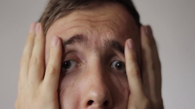 Close-up of Disappointed Face Expression 