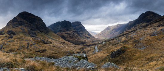 Panorama at the Three Sisters, nr Kinlochleven Sisters, Kinlochleven
