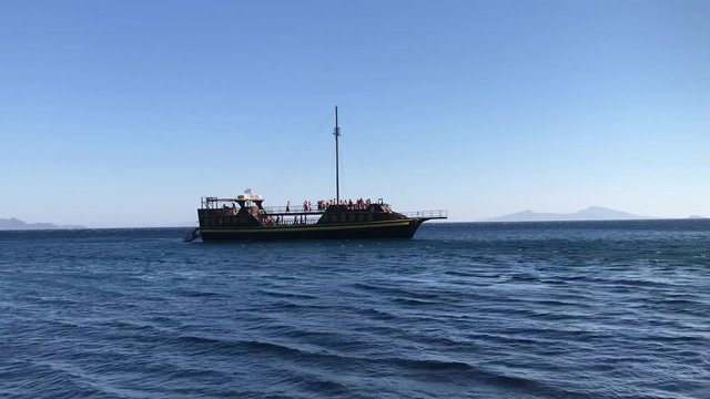 people jumping off Pirate Ship in Kos Greece