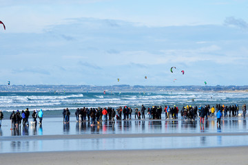 people on the beach