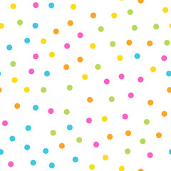 Colorful seamless pattern. Happy, funny and infantile theme. Abstract vector background.