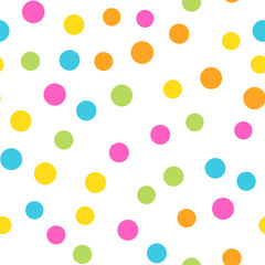 Colorful seamless pattern. Happy, funny and infantile theme. Abstract vector background.