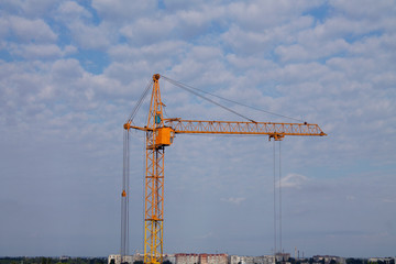Fototapeta na wymiar construction crane against the sky