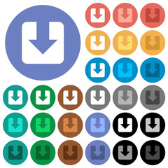 Download round flat multi colored icons
