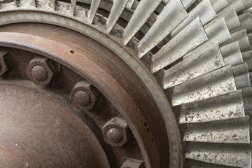 Wheel of a industrial turbine.